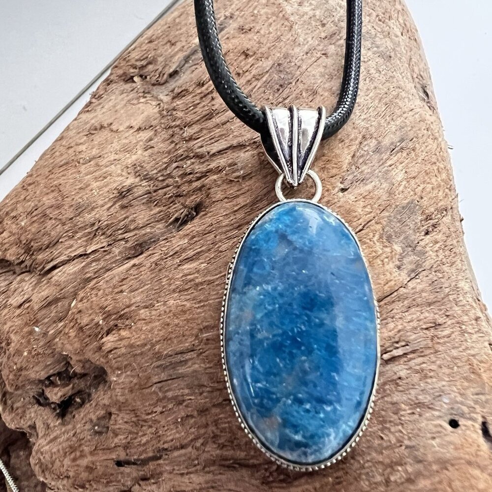 925 Sterling Silver Apatite Necklace gemstone womens Jewelry